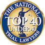 Top 40 under 40 badge